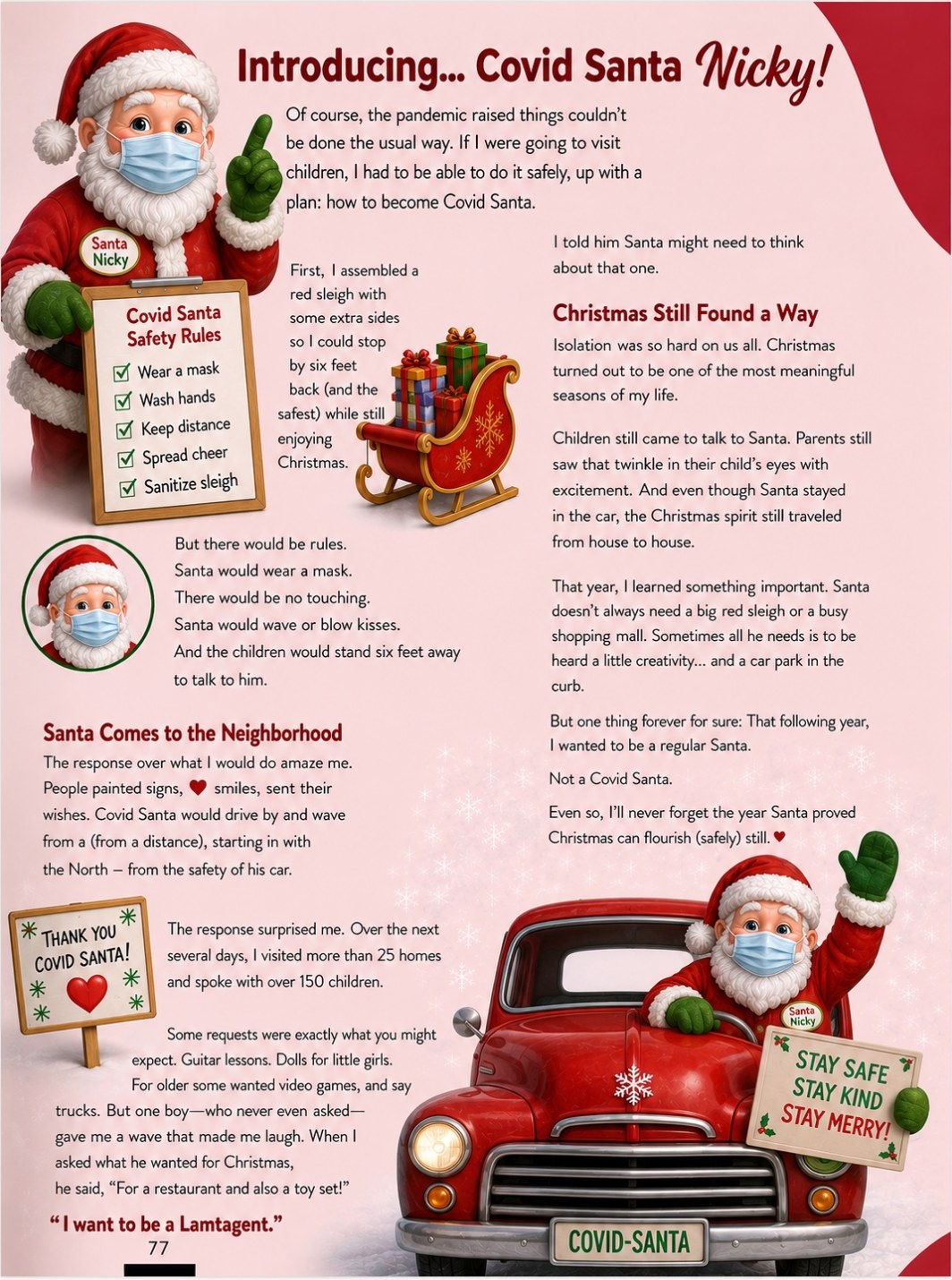 Introducing Covid Santa Nicky storybook